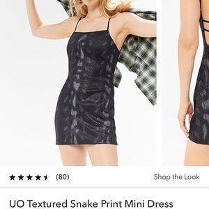 Urban outfitters textured print black minidress